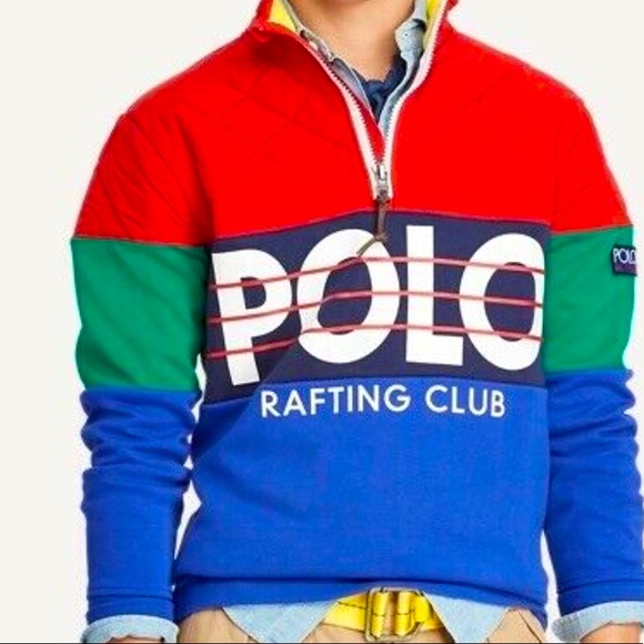 POLO BY RALPH LAUREN POLO RAFTING CLUB XL. HI TECH HYBRID SWEATSHIRT. - Picture 2 of 6